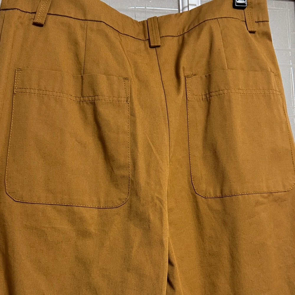 Mango Woman’s Wide-Leg Chinos in Caramel - Picture 7 of 7